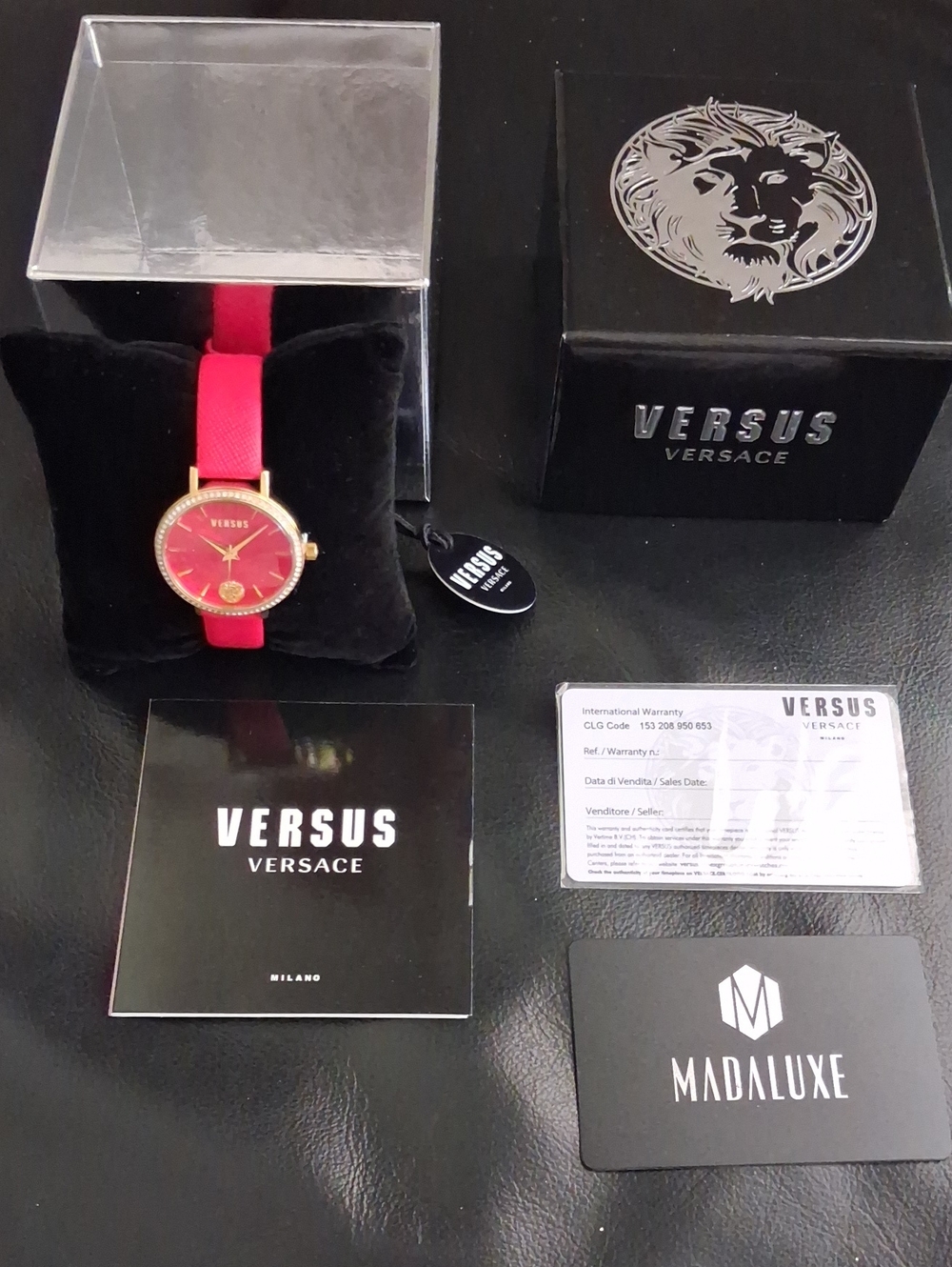 Versus Versace Red and Gold Women's Watch with Matching Strap
